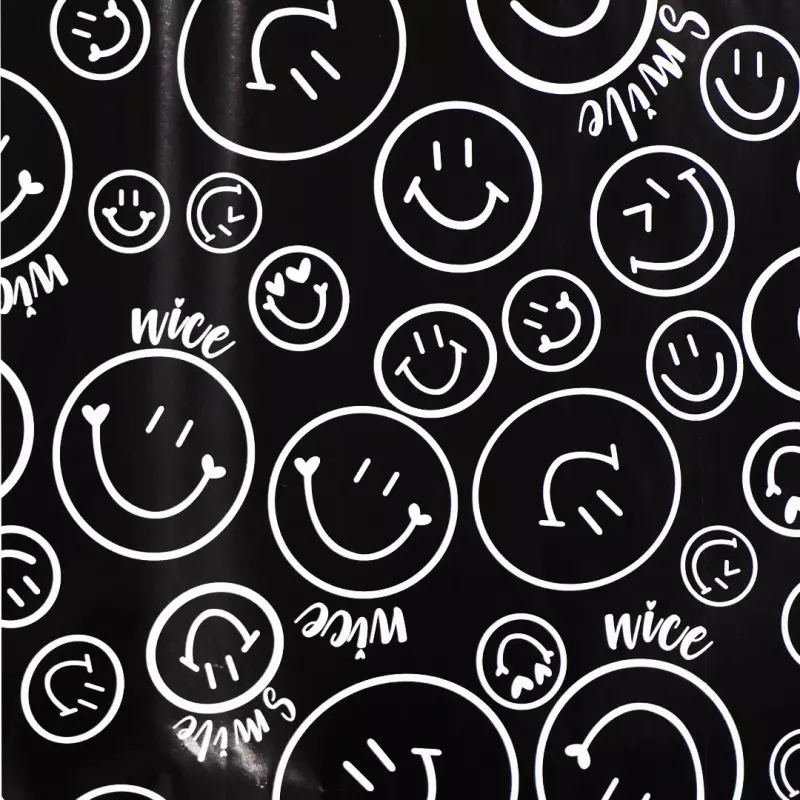 PAPEL DE REGALO CARITAS FELIZ BLANCA