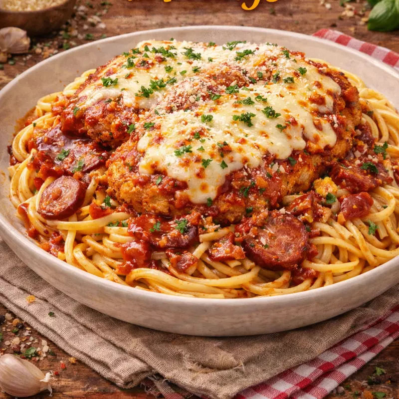 🍝 Talharim à Parmegiana de Frango🍝