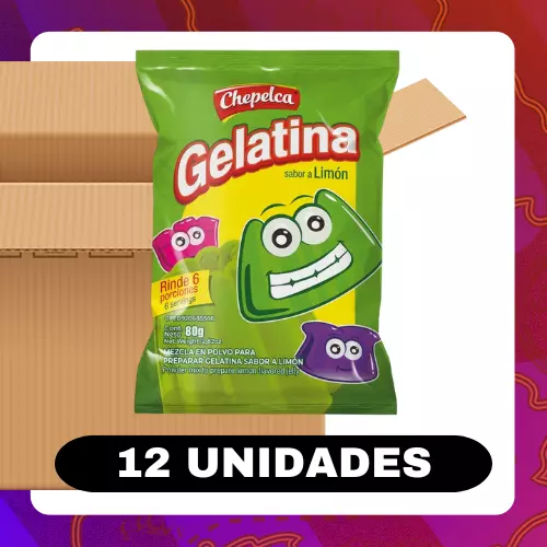Display Chepelca Gelatina Limón 80g