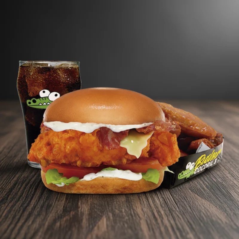 HAMBURGESA + ALITAS + COCA GRATIS!!!