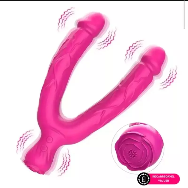 Vibrador duplo em formato U