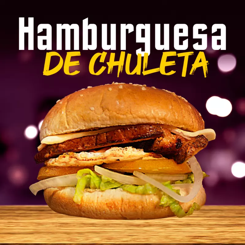 hamburguesa de chuleta