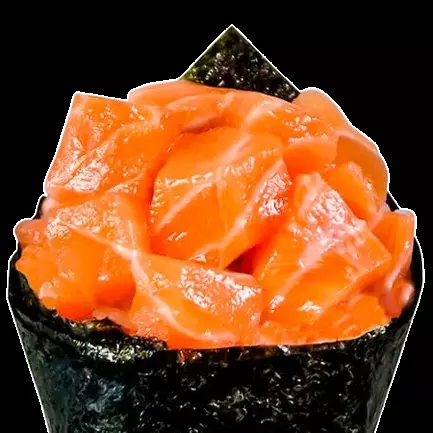 Temaki de salmão sem arroz