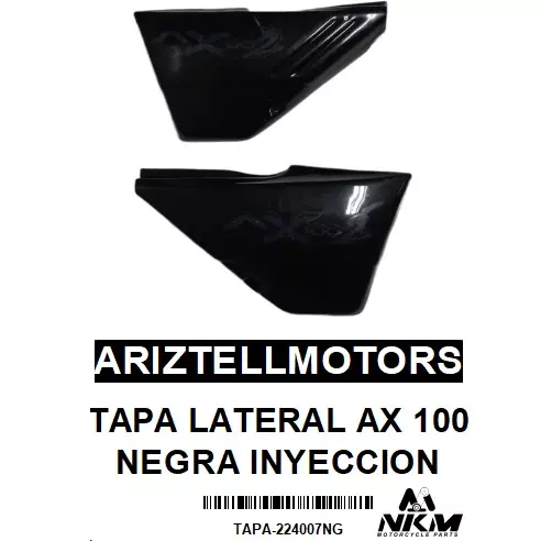 TAPA LATERAL AX100 NEGRO INYECCION