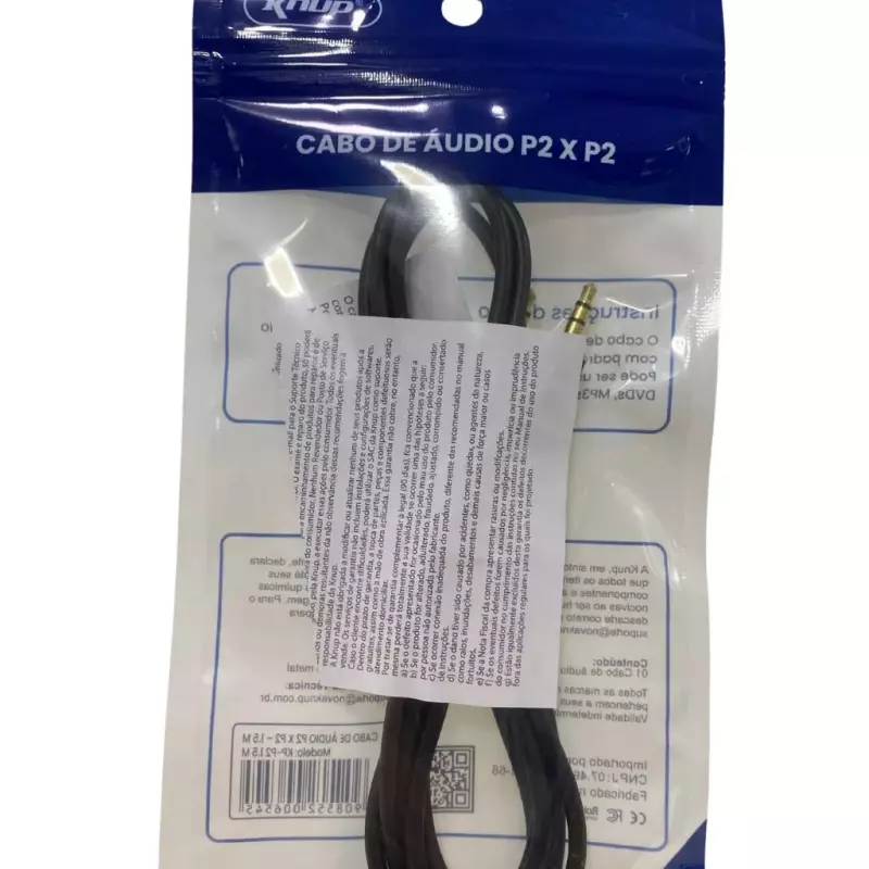 CABO DE AUDIO P2 X P2 KNUP KP-P2