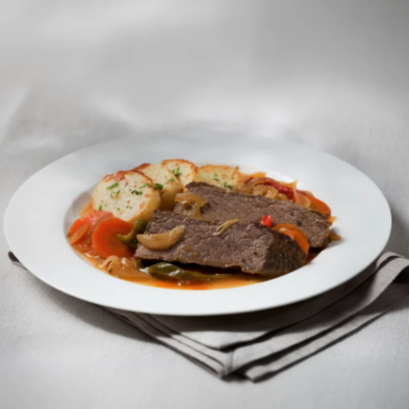 Plateada al vino tinto