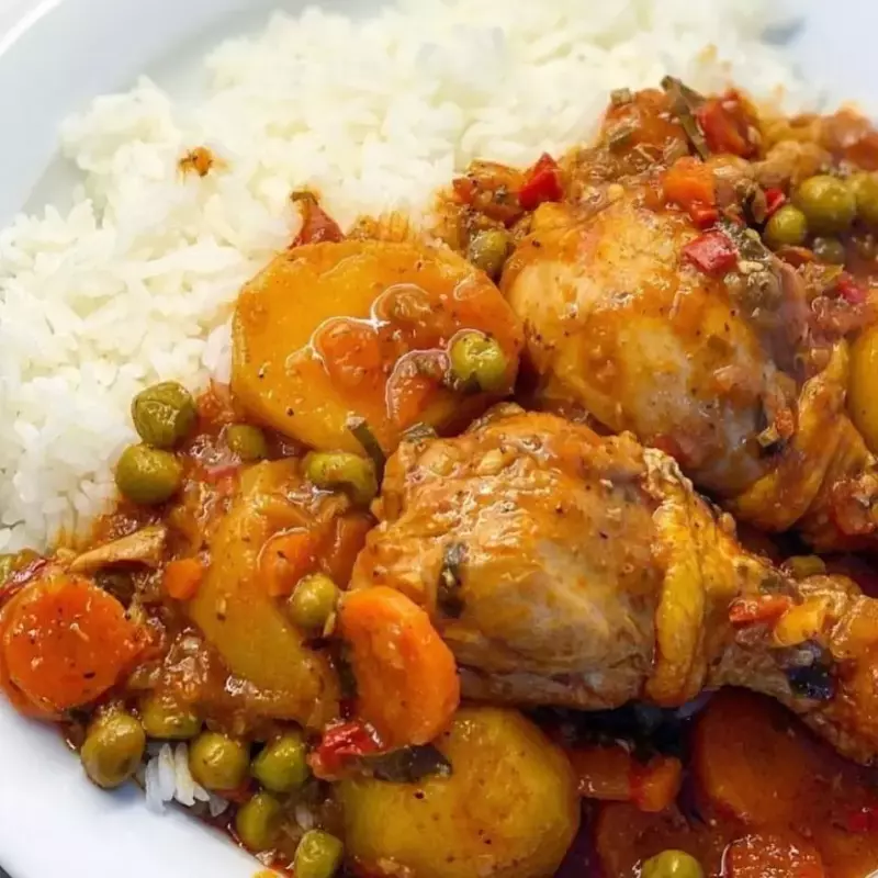 Sopa + bandeja con pollo