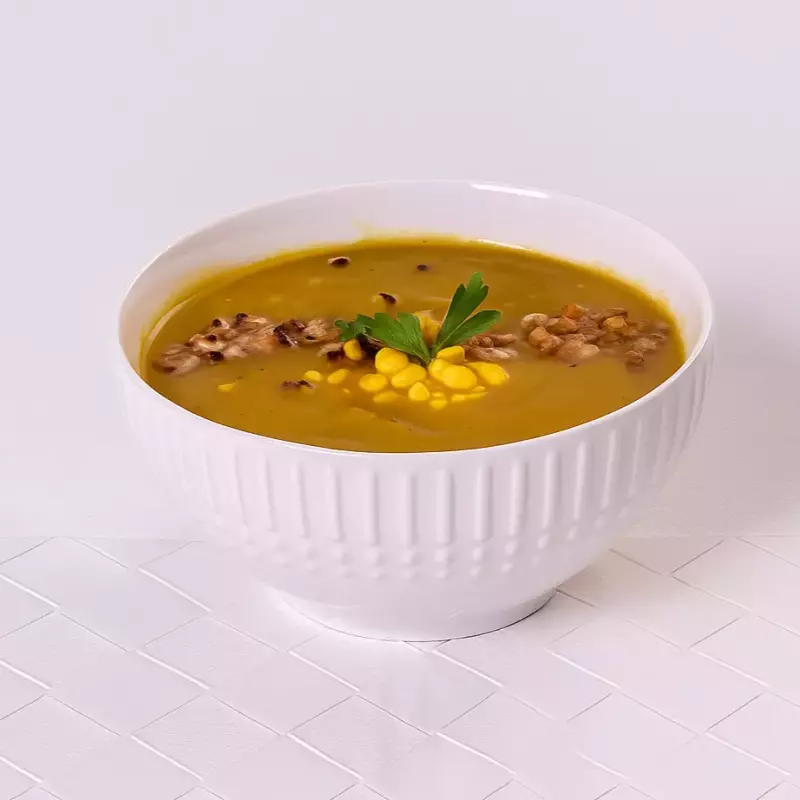 Crema de champiñones con elote vegan