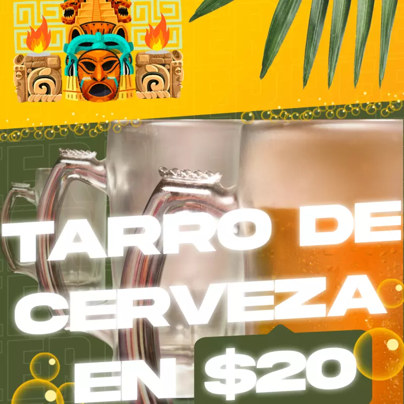 Tres tarros de cerveza $60