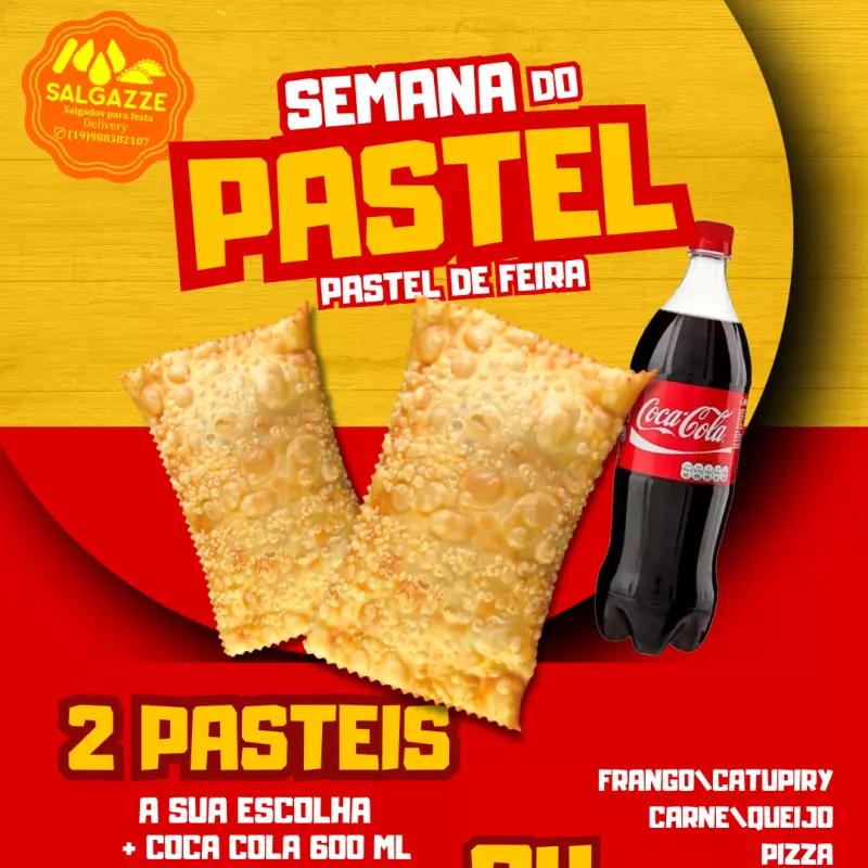 Combo 2 Pasteis + refri 600 ML