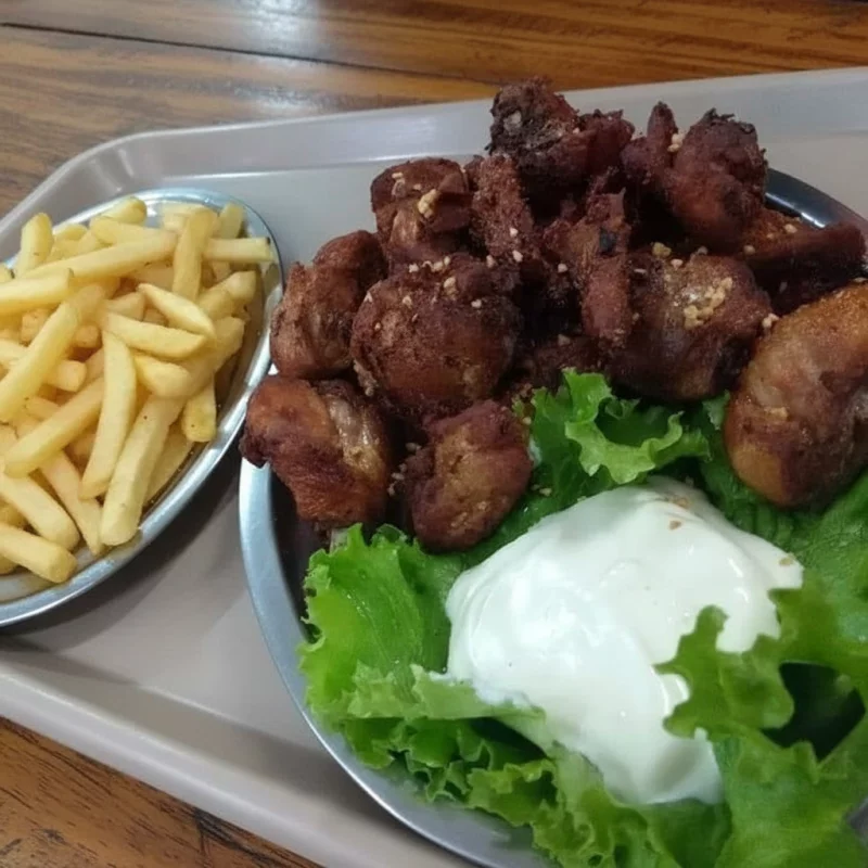 Porção de Frango à Passarinho
