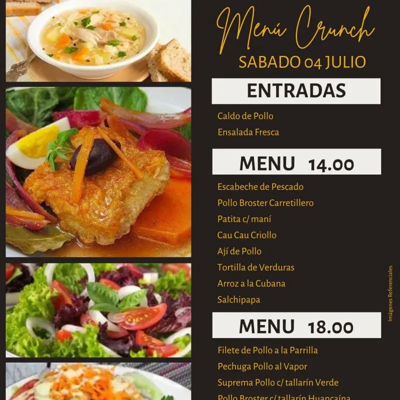 Menú 14.00 soles