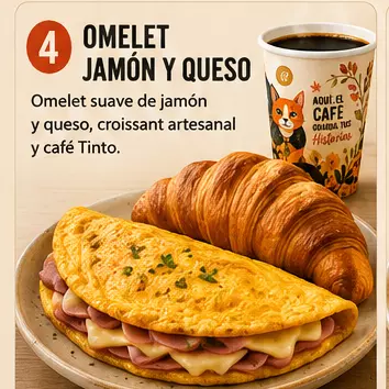 Omelet Jamón y Queso