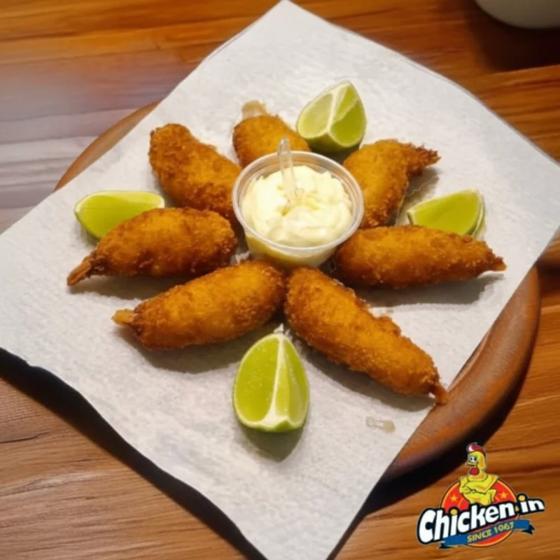 Camarao empanado frito