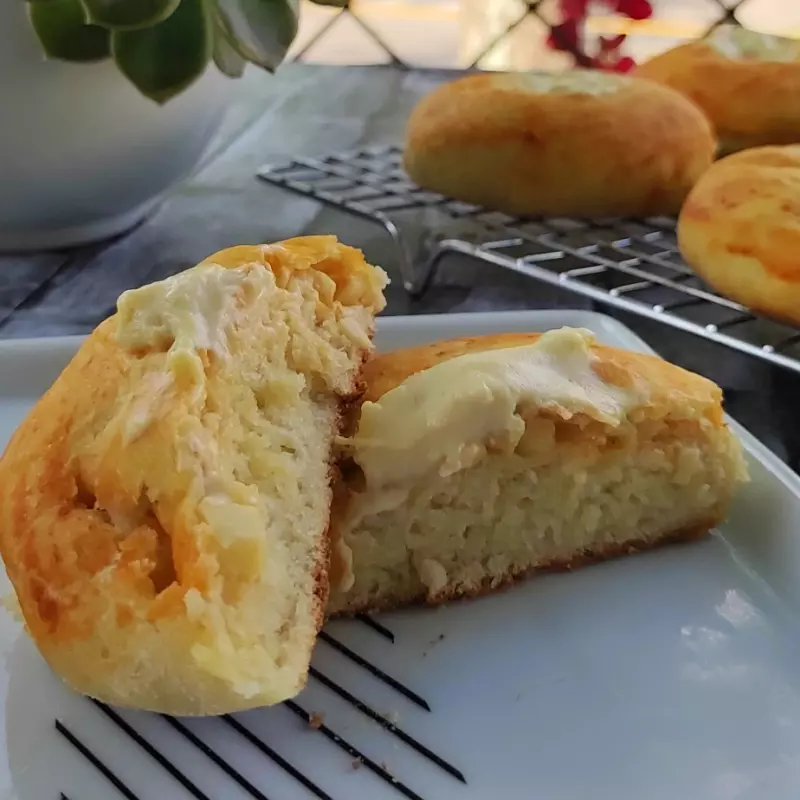 Pão de batata de palmito c/ tofupiry