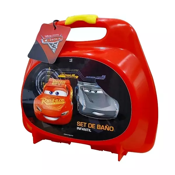 Set De Baño Valijita Cars Stickers