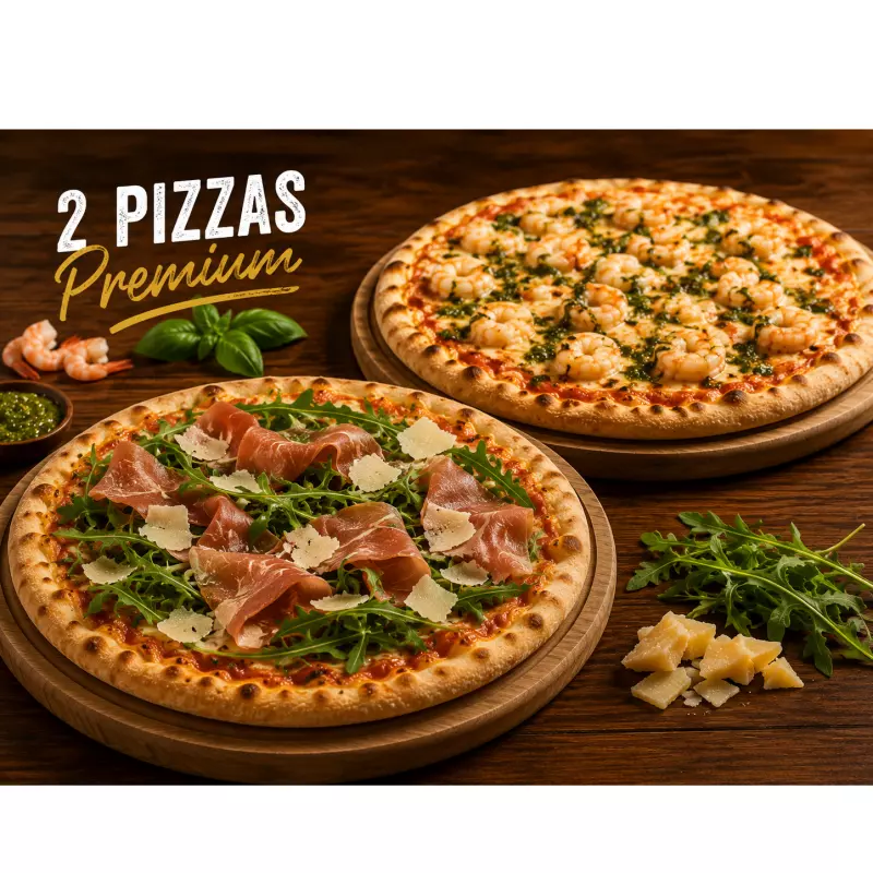 2 pizzas premium por $19.990