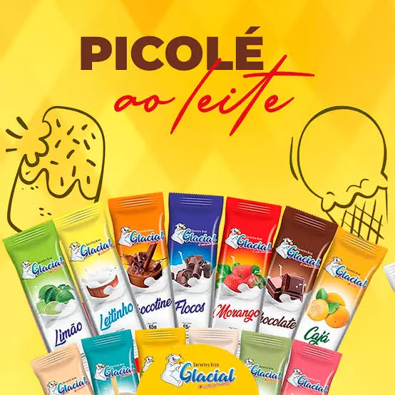 Picolé de Frutas ao Leite