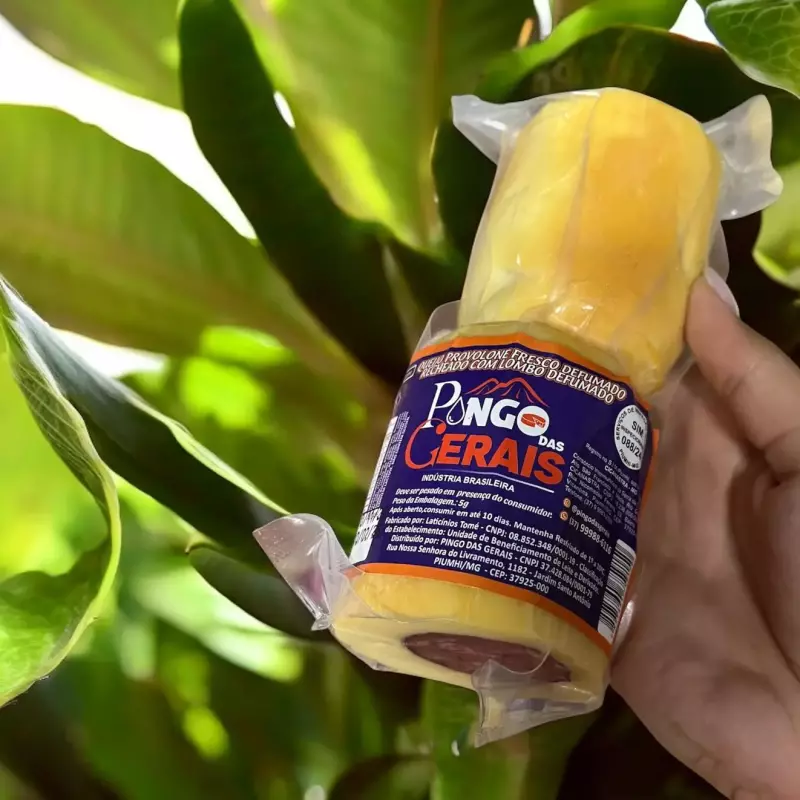 Queijo provolone recheado c/ salame