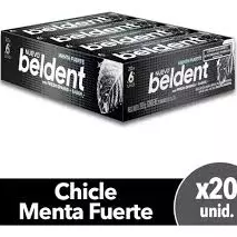 CHICLETS BELDENT X 20 NEGRO