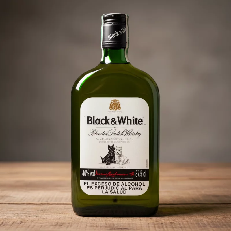 Petaca Whisky Black & White 200 ml