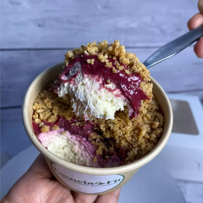 CHEESECAKE INVERTIDO DE BERRIES KETO