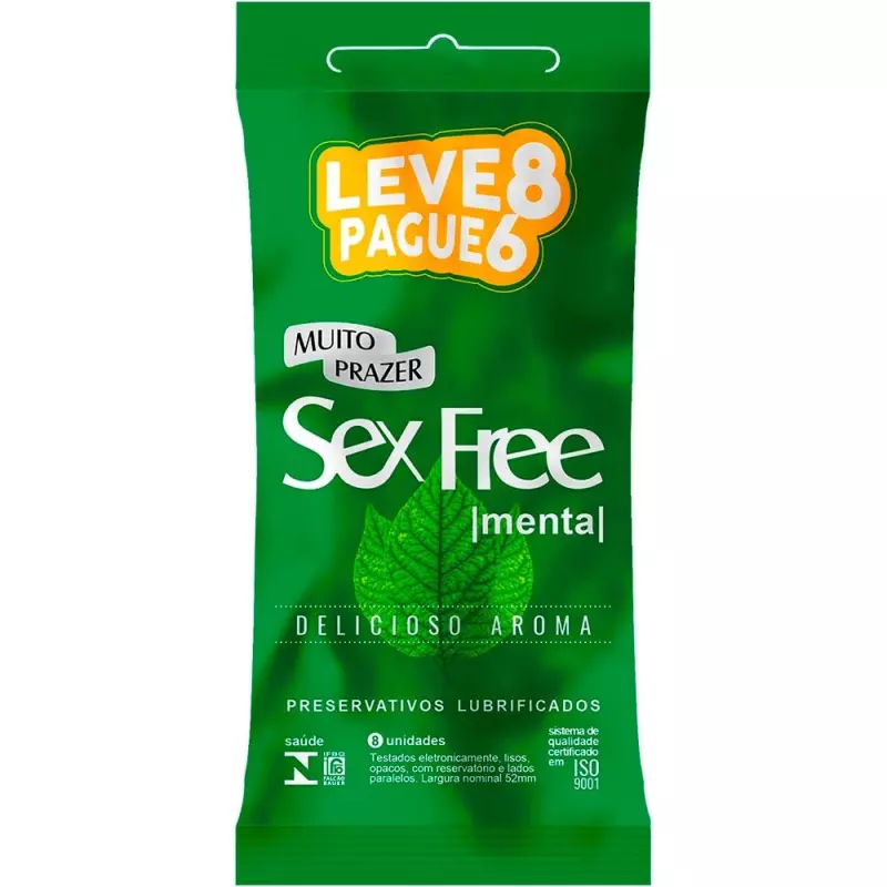 Preservativo Sex Free Menta c 8un