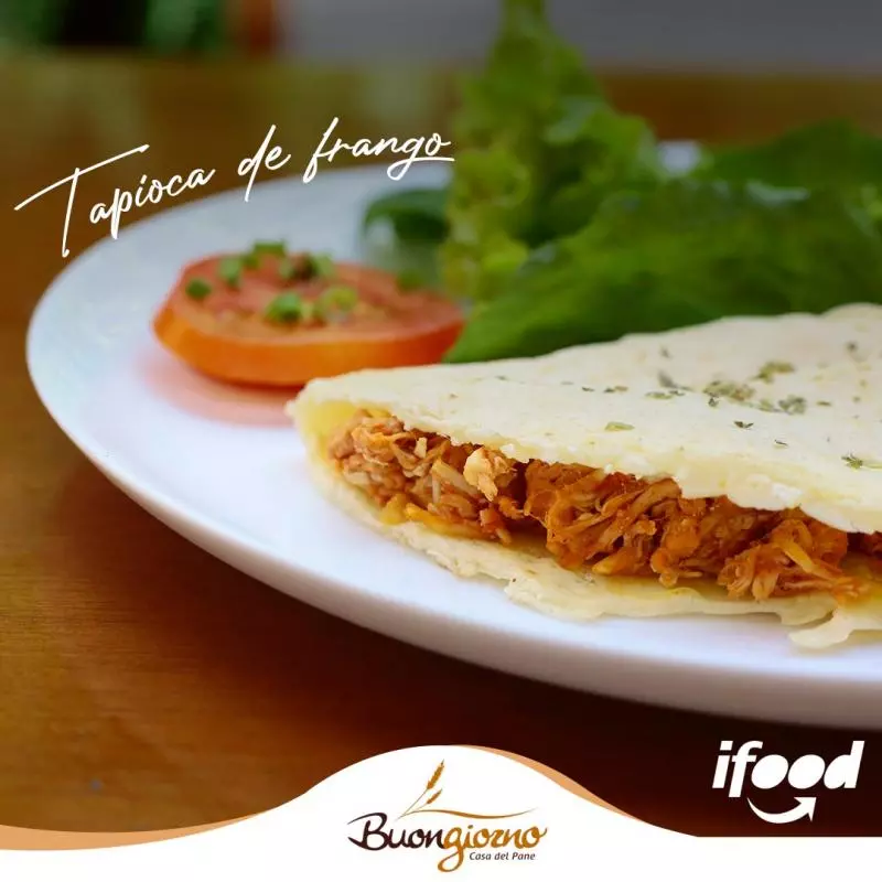 Tapioca de frango com requeijão