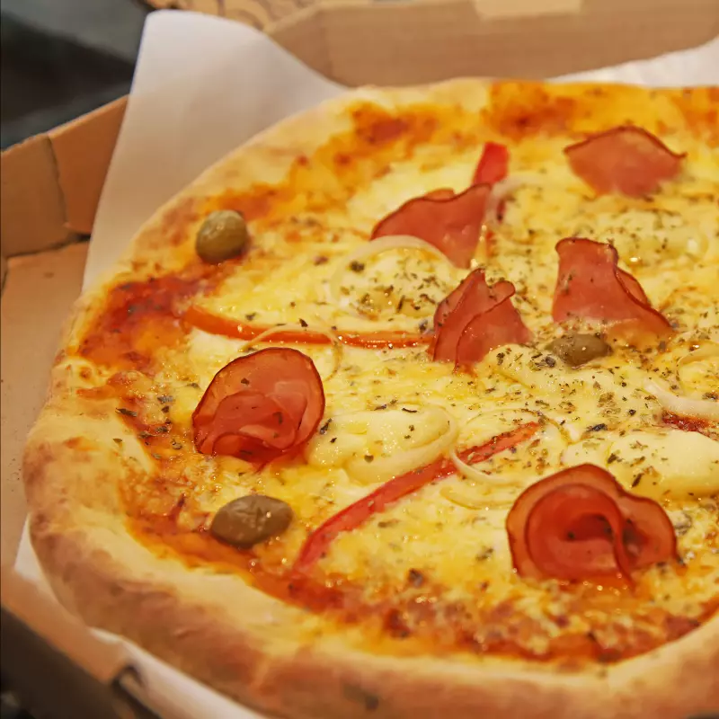 Pizza Lombo-Catupiry Forno elétrico