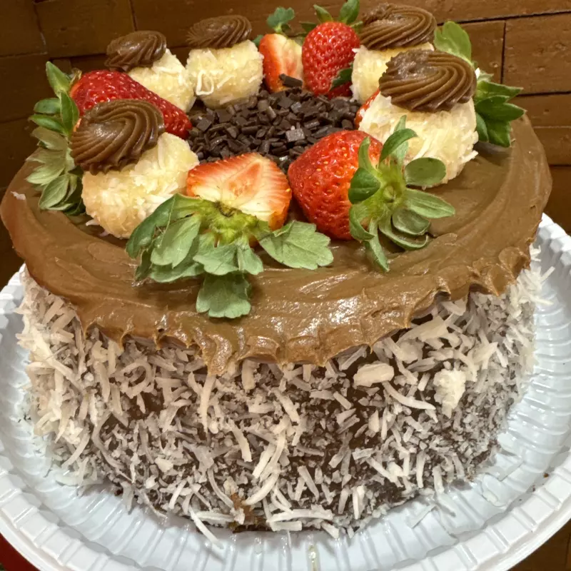 Bolo vulcão chocolate
