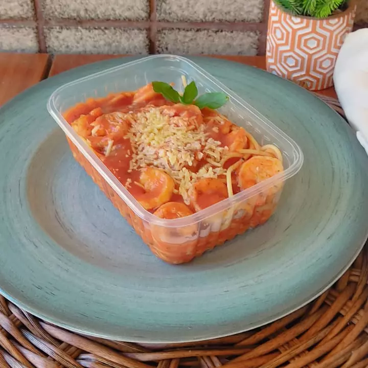 Espaguete com Camarão