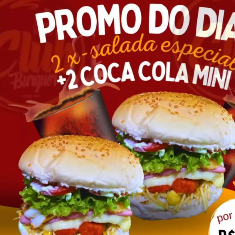 2 X SALADA ESPECIAL + 2 COCA MINI