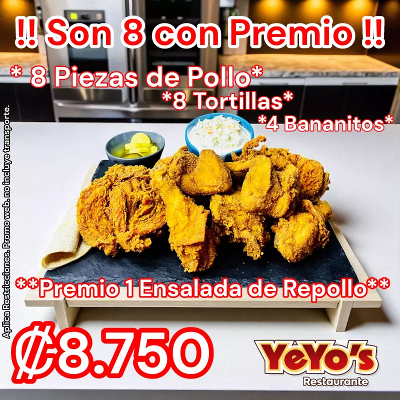 Son 8 con Premio = 8 pcs+ Repollo