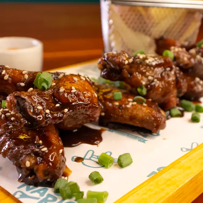 ALITAS TERIYAKI 6 UN | INCLUYE PAPAS