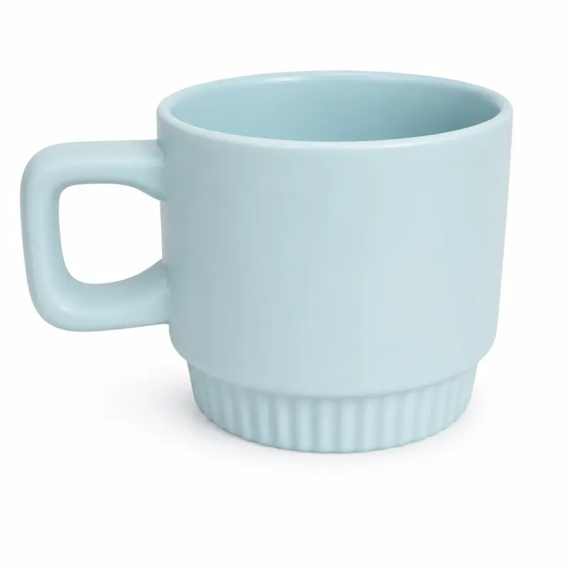 Vaso medio rayitas mate azul