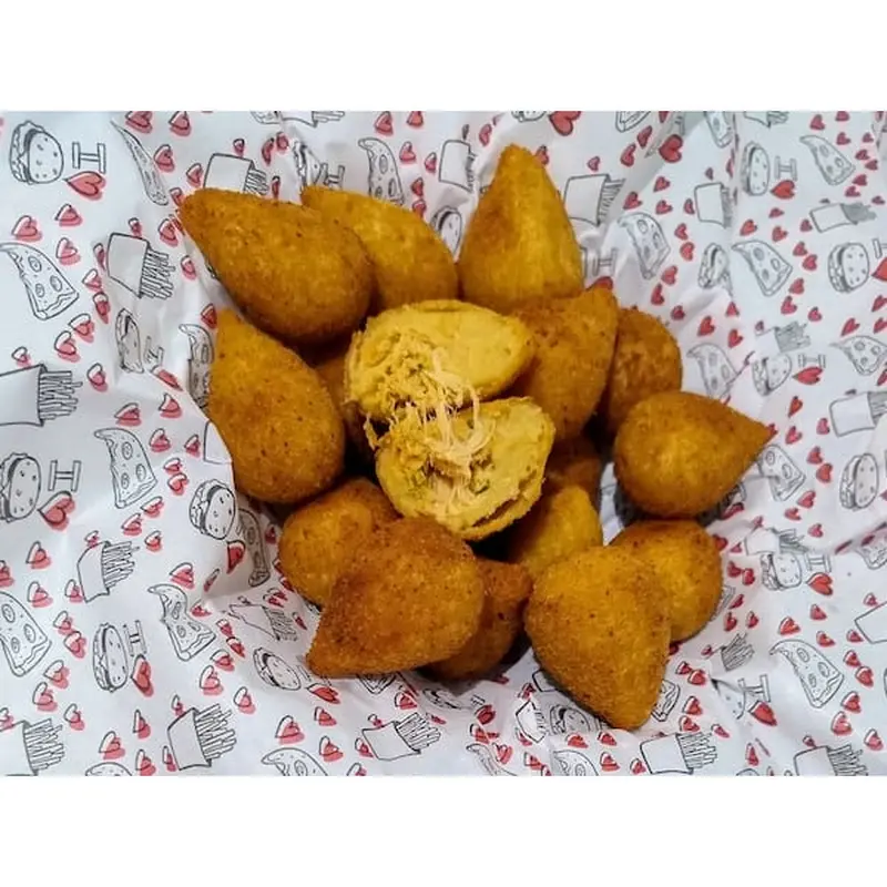 Coxinha de calabresa no pote