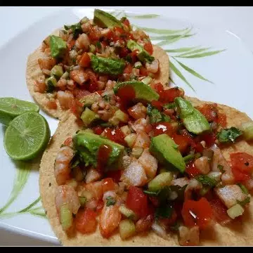 TOSTADA DE CAMARON COCIDO