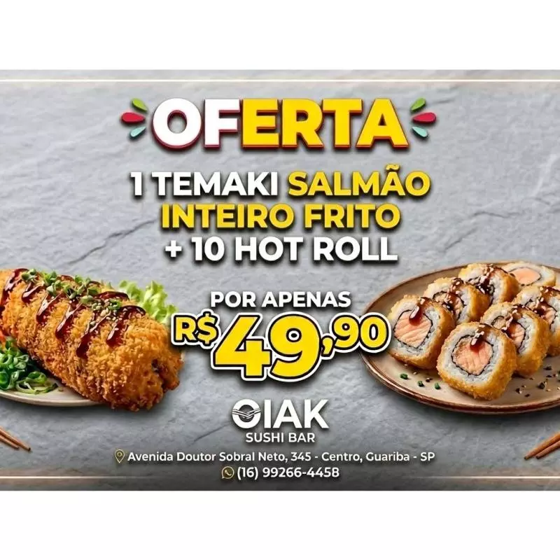 Combo Temaki Int. Frito + 10 Hot ROL