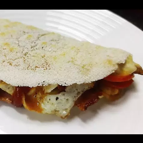 Tapioca de ovo com Bacon