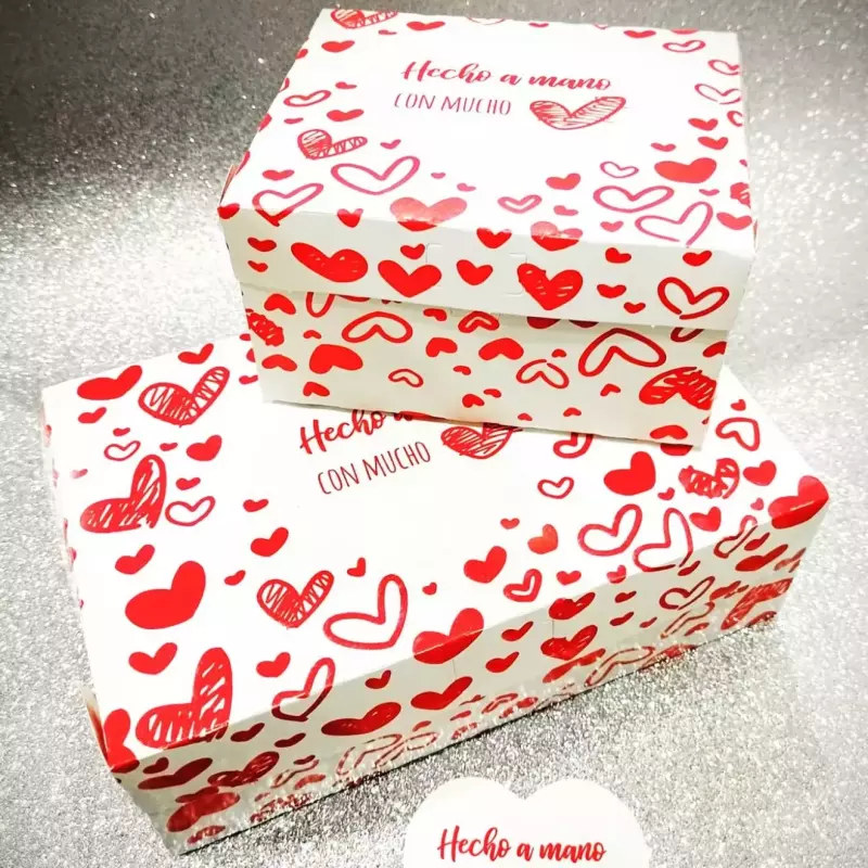 Cajas Corazones Rojos (Sin Acetato)