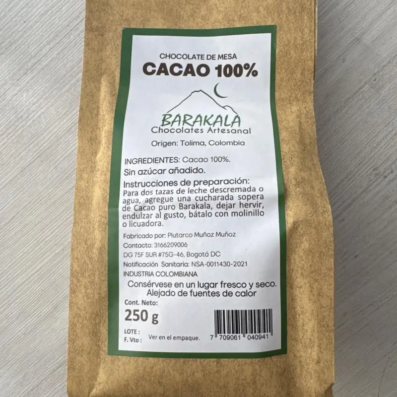 CACAO 100% BARAKALA GRANULADO