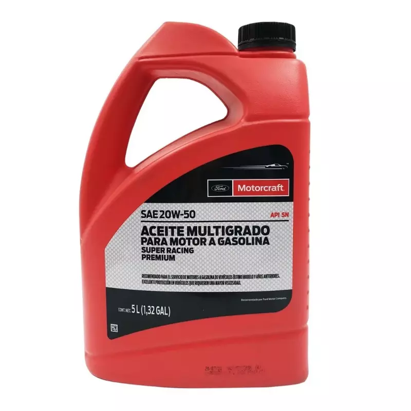 Motorcraft SAE 20w-50 de 5 litros.