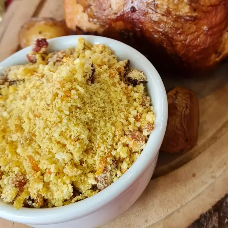 Farofa de Legumes com Bacon