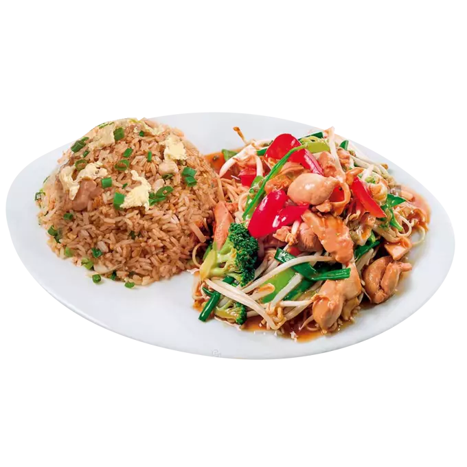 M12-Pollo trozos c/ Tausi y verdura