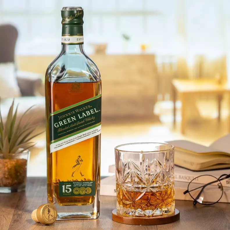 WHISKY GREEN LABEL 750ML