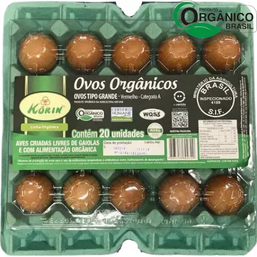Ovos Orgânicos Caipira 20un