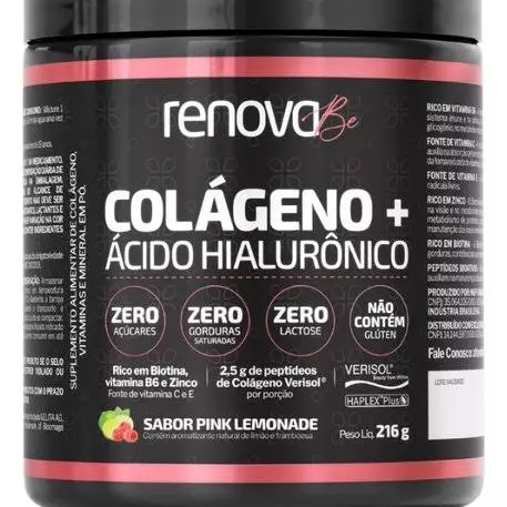 Colágeno+ ácido hialurônico 216g