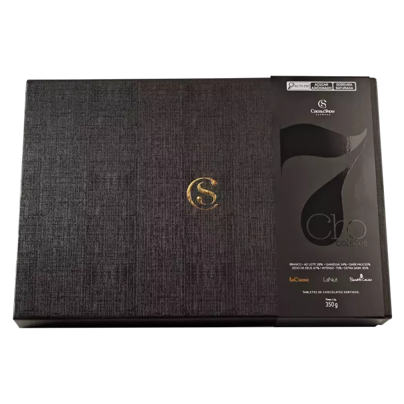 Caixa de Tabletes 7 Chocolates 350g