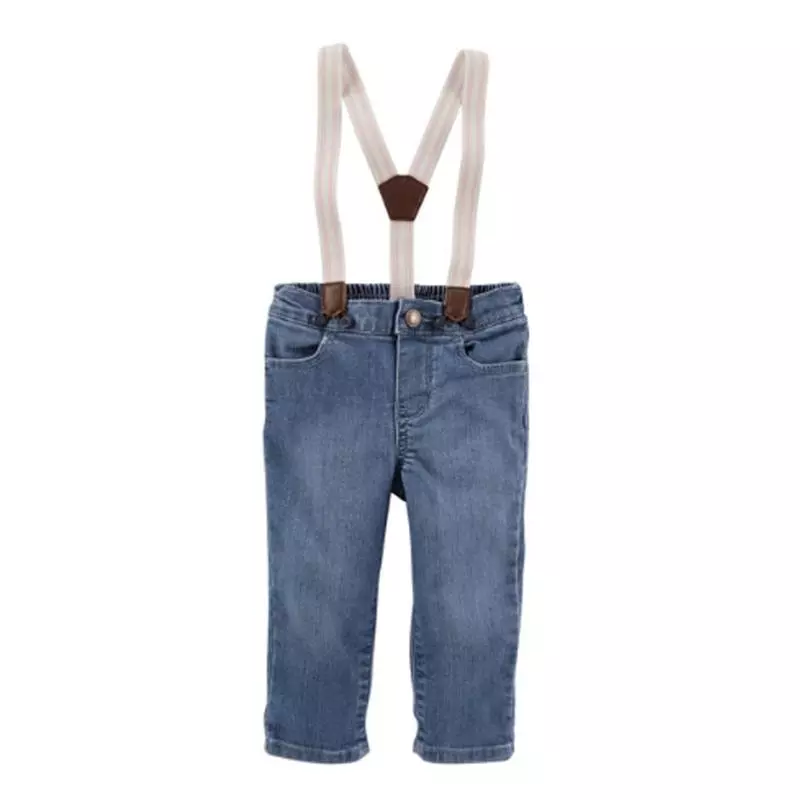 Jean Suspender White