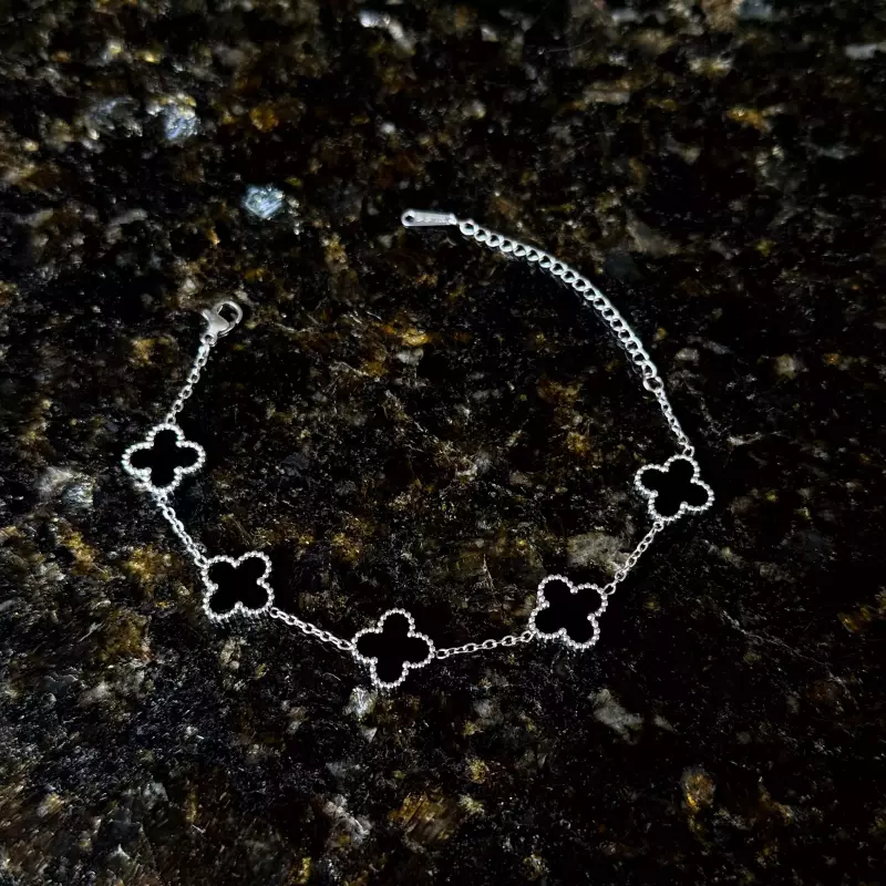 Pulsera VC&A Negra/Plateada